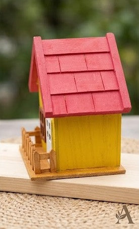 "Sunny Nest" Handcrafted Birdhouse – Hand-Painted Recycled Wood
