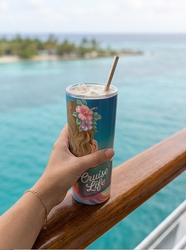 "Cruise Life" Tumbler – Collectible Beach-Themed Design for Cruise and Sea Lovers