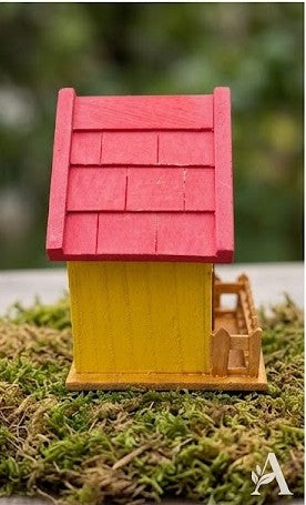 "Sunny Nest" Handcrafted Birdhouse – Hand-Painted Recycled Wood