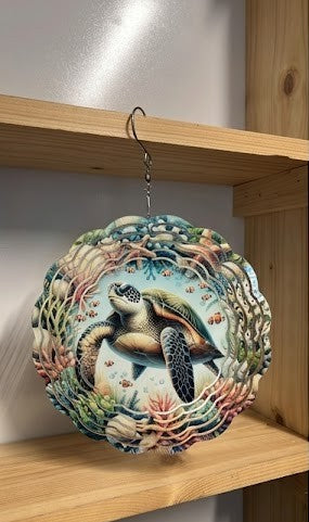 Sea Turtle Wind Spinner 3D — Kinetic Ocean Garden Decor | Unique Gift for Beach & Nature Lovers