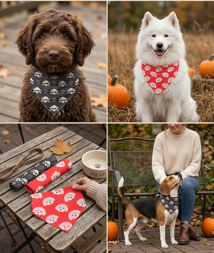 Style Up Your Pooch! Skull Bandana for Rocker Dogs