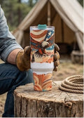 🦅 40oz "Wild Spirit" Tumbler: Patriotic & Western Edition