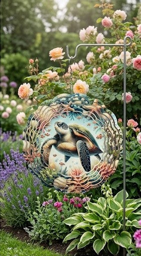 Sea Turtle Wind Spinner 3D — Kinetic Ocean Garden Decor | Unique Gift for Beach & Nature Lovers