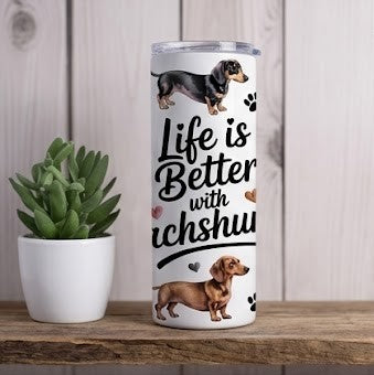 Custom Dachshund 20oz Tumbler | Personalized Dog Lover Gift