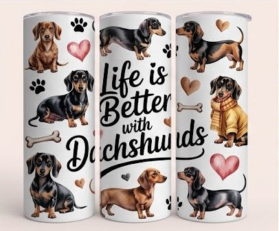 Custom Dachshund 20oz Tumbler | Personalized Dog Lover Gift