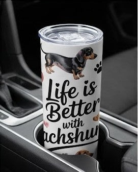 Custom Dachshund 20oz Tumbler | Personalized Dog Lover Gift