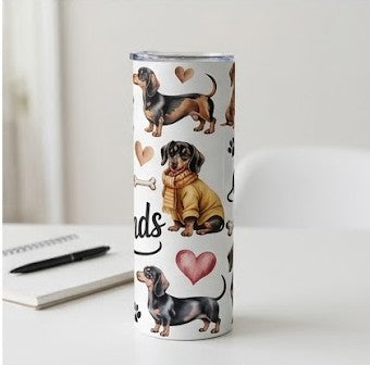 Custom Dachshund 20oz Tumbler | Personalized Dog Lover Gift
