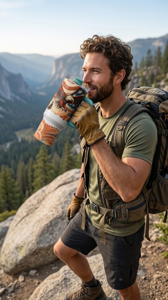 🦅 40oz "Wild Spirit" Tumbler: Patriotic & Western Edition