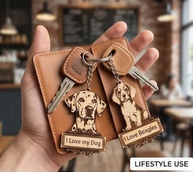 Personalized Dog Breed Wooden Keychains & Plaques | Handmade