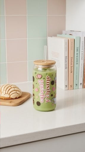 "Cafecito y Chisme" Glass Tumbler – Latina Collection | Alice Design Store