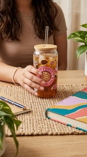 "Cafecito y Chisme" Glass Tumbler – Latina Collection | Alice Design Store