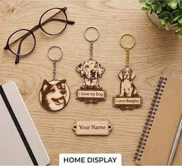 Personalized Dog Breed Wooden Keychains & Plaques | Handmade