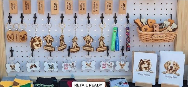 Personalized Dog Breed Wooden Keychains & Plaques | Handmade