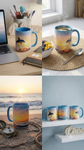 🌅 Ocean Sunset & Dolphin Mug – Moments of Calm in Every Sip