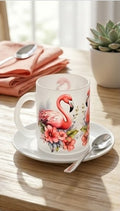 Tropical Flamingo Glass Mug