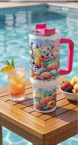 Summer in Your Hands! – Premium 40oz Tumbler "Float, Drink, Tan, Repeat"