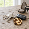 Dog Mom Gift Set - custom dog photo wooden keychain