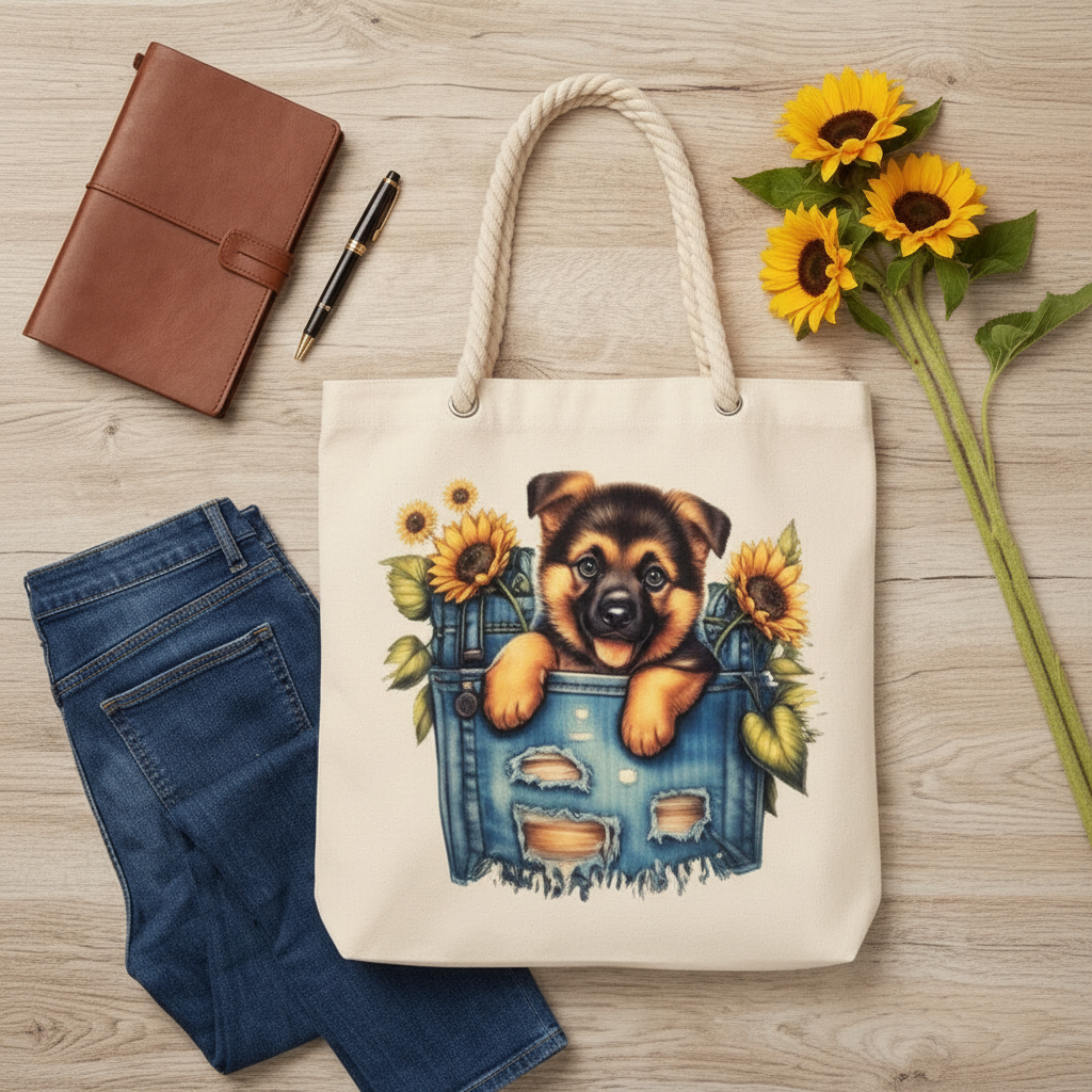 German Shepherd Tote Bag — Imagen cuadrada 1:1