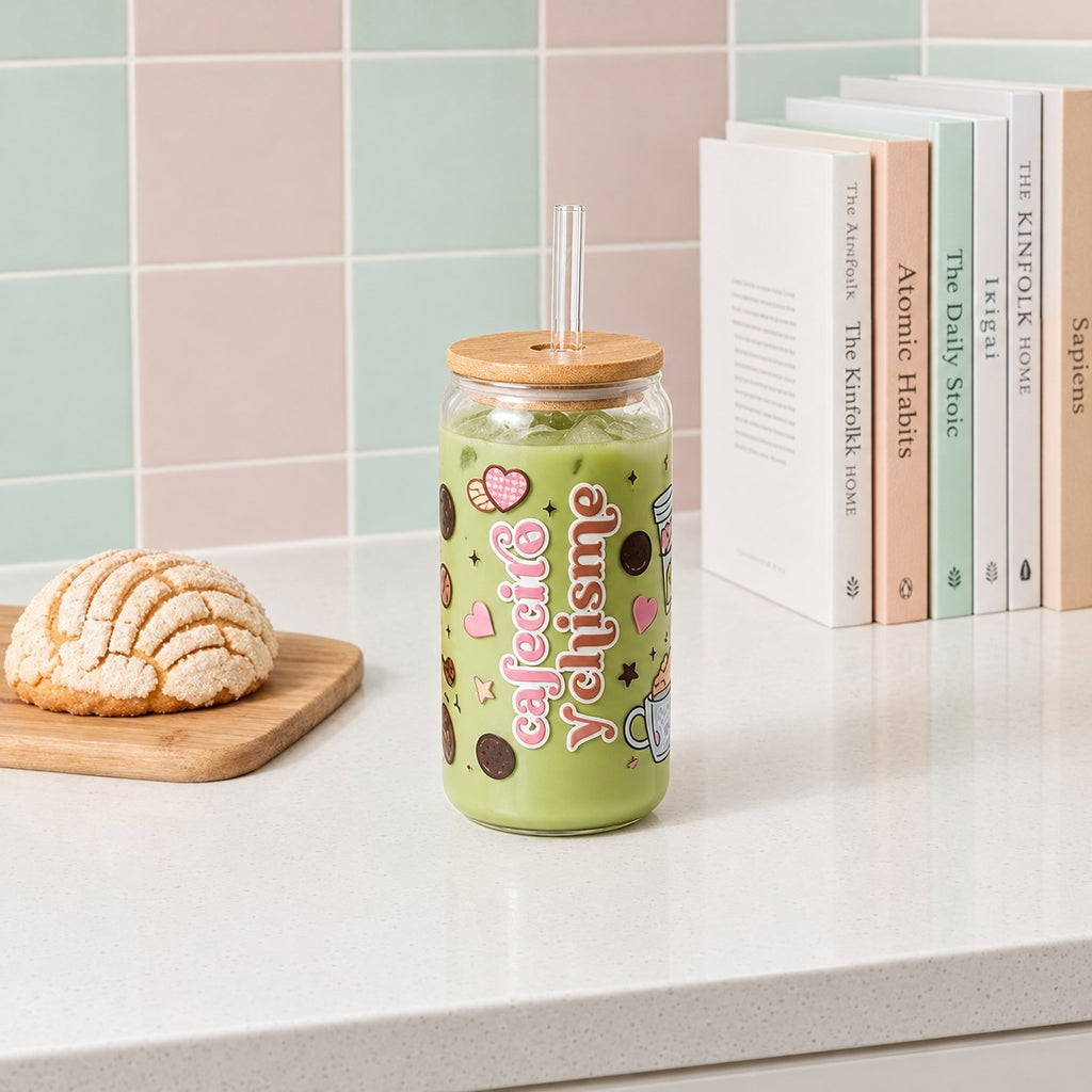 Personalized Cafecito y Chisme Glass Tumbler