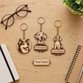 Personalized Dog Breed Wooden Keychains & Plaques