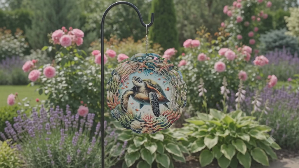 Sea Turtle Wind Spinner 3D — Kinetic Ocean Garden Decor | Unique Gift for Beach & Nature Lovers