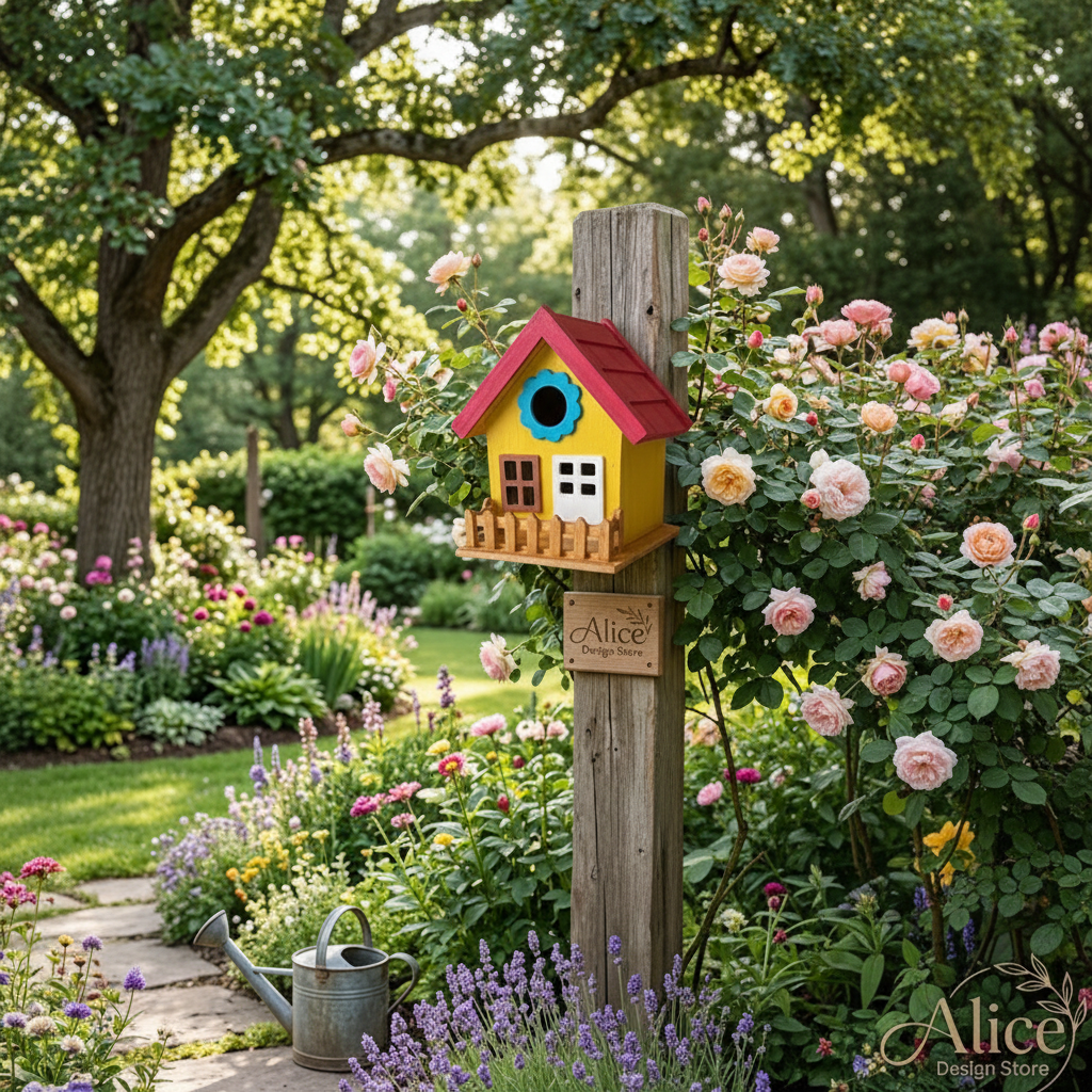 Sunny Nest Birdhouse — Imagen cuadrada 1:1
